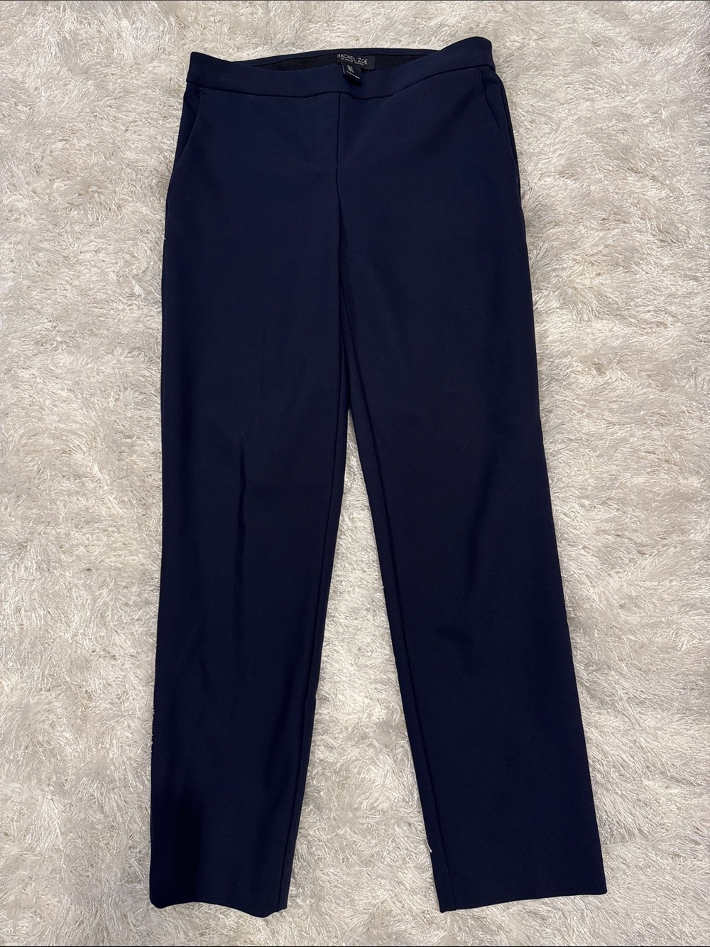 Rachel Zoe Navy Straight-Leg Dress Trousers